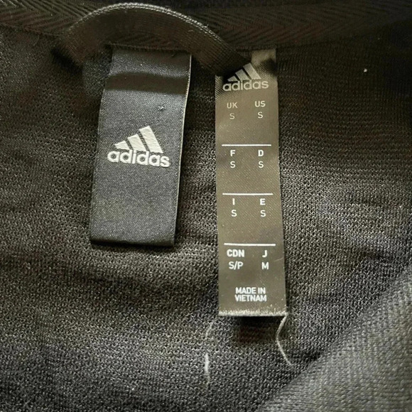 Adidas embossed 3 stripes zip up sweater - Picture 10 of 10
